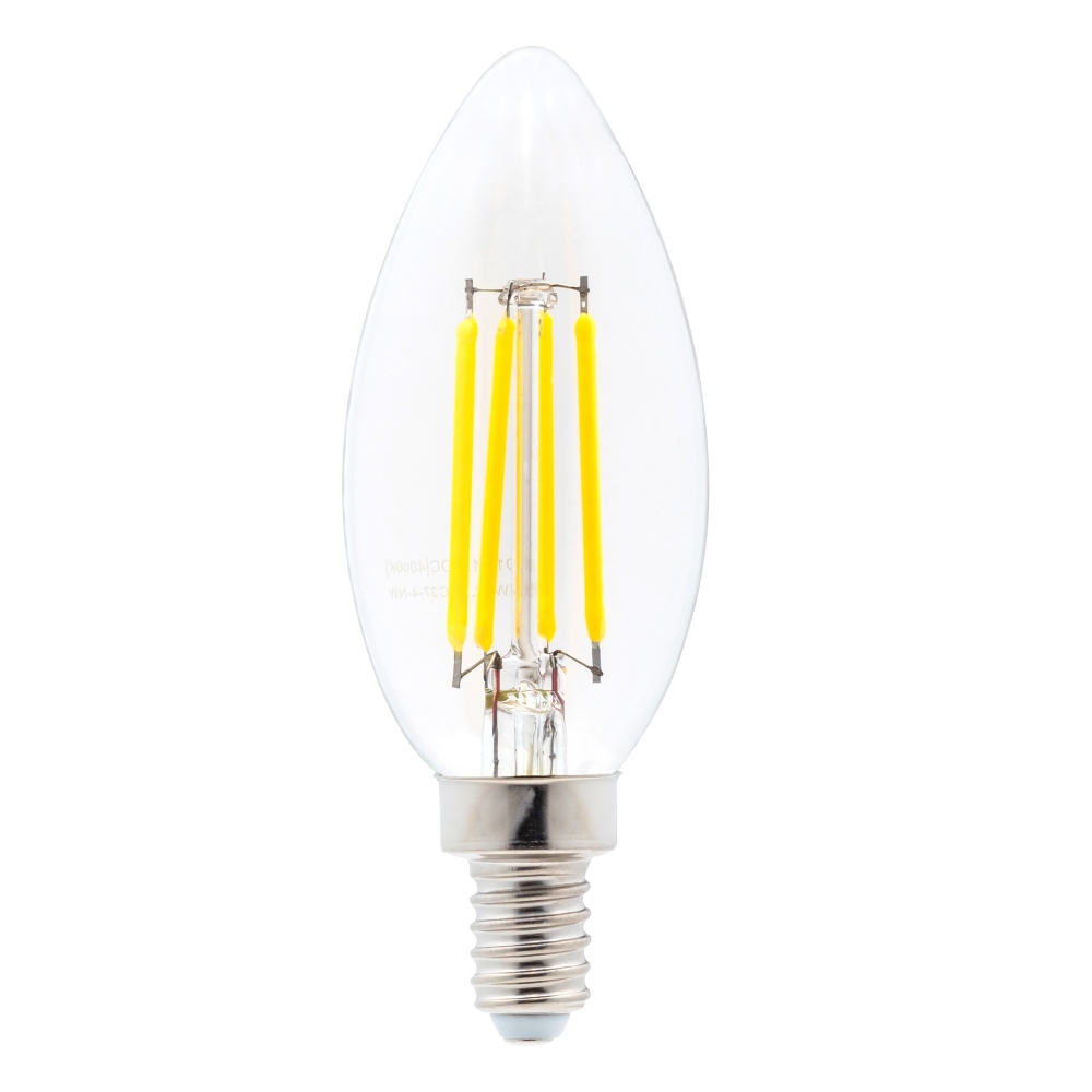 EWL-LEDC37-4-WW   Ampoule a filaments DEL 12V 4W format C37, blanc chaud (paquet de 2)