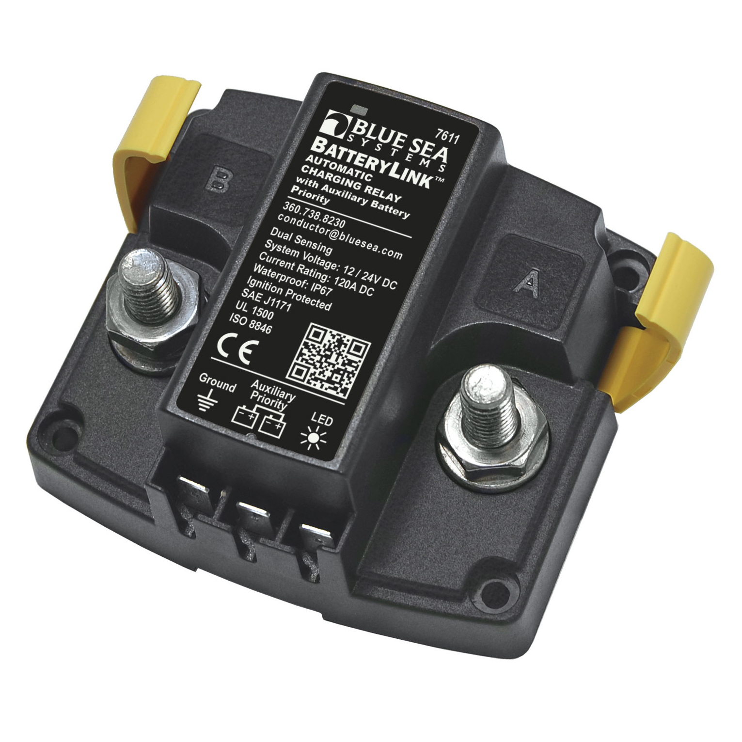 BS7611 RELAIS DE CHARGE AUTO. BATTERYLINK 120A 12/24V ACR