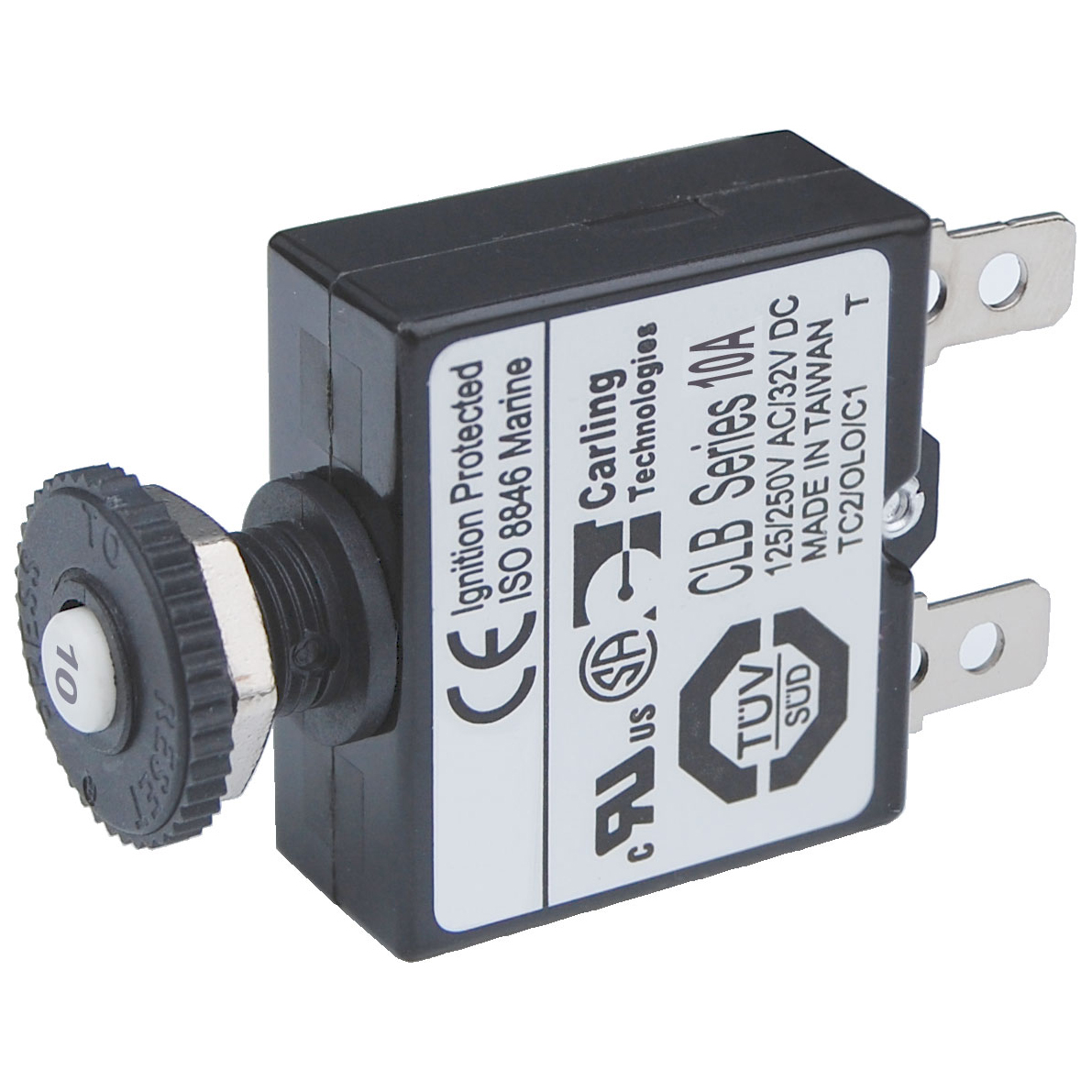 EPLZON 8A Disjoncteur à bouton-poussoir 125/250VAC 50VDC Protection contre les surcharges thermiques (lot de 2 pièces