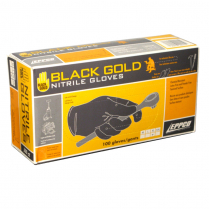9845  X-Large Size Auto Technician Black Nitrile Gloves (Box of 100)
