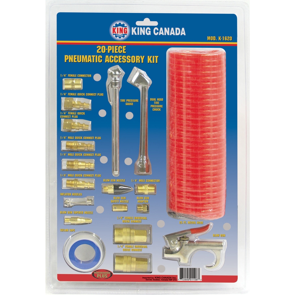 PNEUMATIC ACCESSORY KIT KING Canada - Power Tools, Woodworking and  Metalworking Machines by King Canada