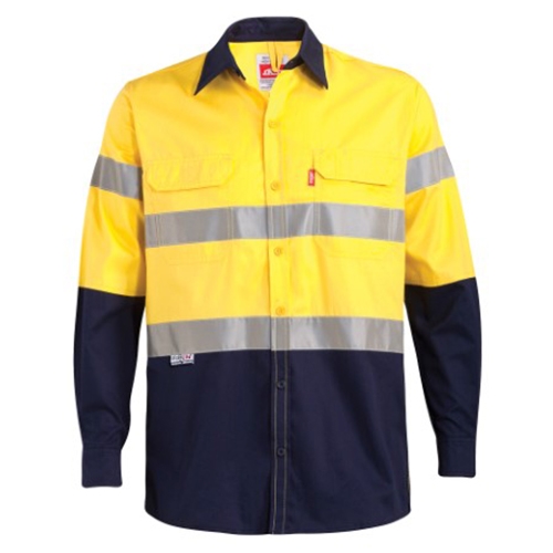 Jonsson Two Tone Reflective Long Sleeve Work Shirt CYMOT