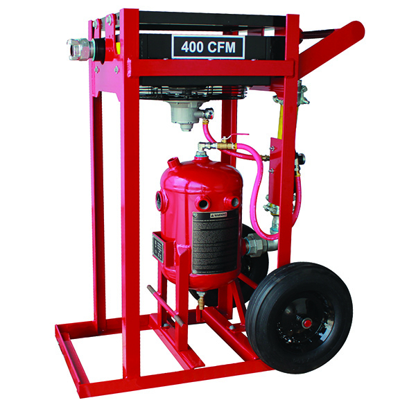400 CFM Cart Mounted Aftercooler with Moisture Separator