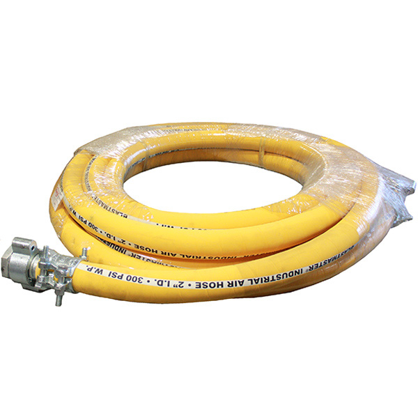 2 Air Hose Assembly Yellow Color 50 Feet Long w/Iron 4 Lug Couplings