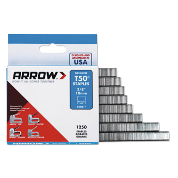Arrow Staples T50 3/8" #506 1250/Pack