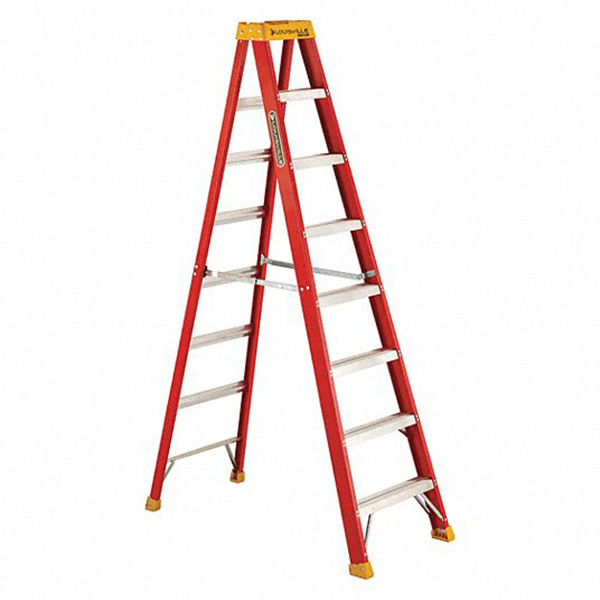 Step Ladder 8' Fiberglass 300 lb Rating