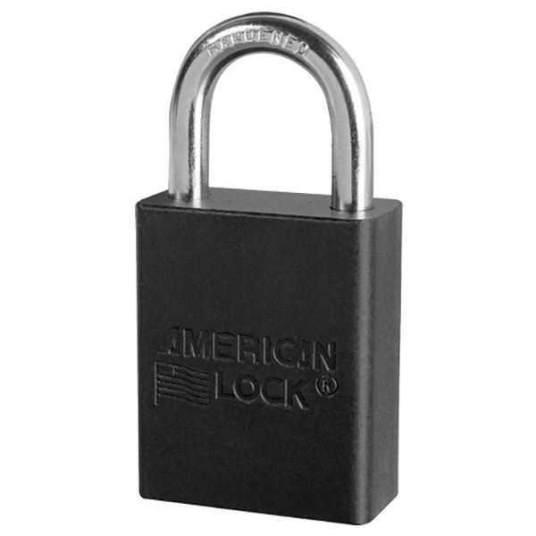 American Lockout Padlock Black Keyed Different