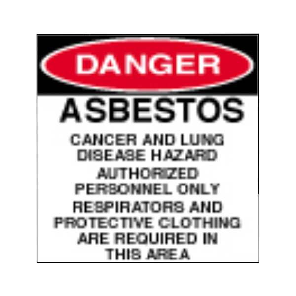 OSHA Asbestos Sign English 14"x18" Paper 200/Package