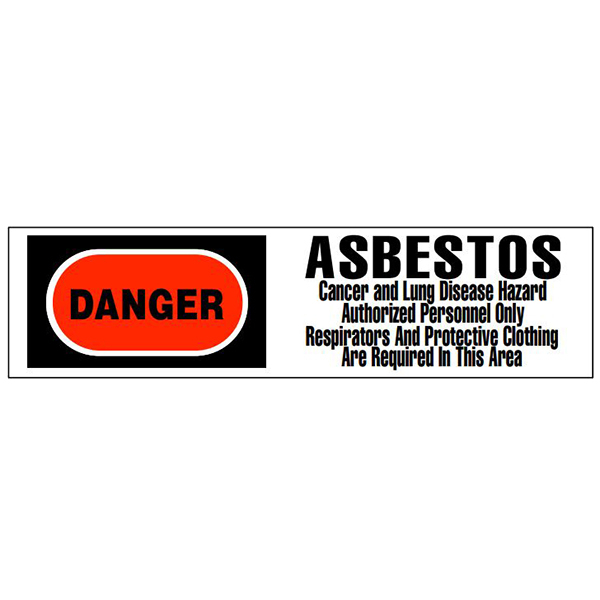 "Danger Asbestos" Tape 3" x 1000' 3-color