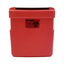 Sharps Container, Nesar Red with Black Lid