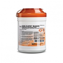 Sani-Cloth Bleach Large 6" x 10.5", 75/canister - Orange Top
