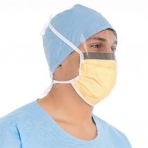 Combination Mask w/FluidShield Guard, Earloop, 25/box