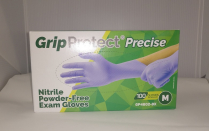 GripProtect Nitrile Exam Glove PF NS Violet Medium,100/bx