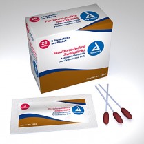 Povidone Iodine (PVP) Swabstick, 3/pack, 25 packs/box