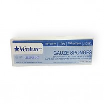 2" x 2" Gauze, 12 ply, NS, 200/pack