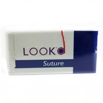 LOOK Suture 3-0 Black Silk C-6 Needle 18" 12/box