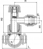 SADDLE TAPPING MECHANICAL PP SWIVEL METRIC 75X25 FOR PE PIPE