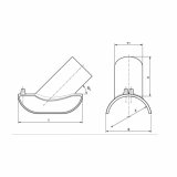 SADDLE WASTEWATER 45 INLET EF 160-200 X 110 