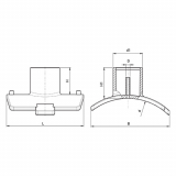 SADDLE LIGHTFIT EF 315-450X225 SPIGOT INLET 