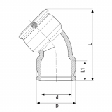 45D ELBOW EF 225  