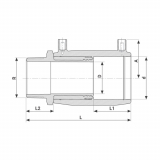 MALE TRANSITION COUPLER EF BRASS 20-1/2"