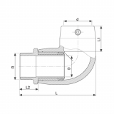 90D ELBOW MALE TRANSITION EF BRASS 20-1/2"