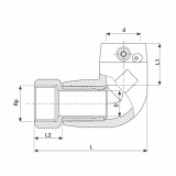 90D ELBOW FEMALE TRANSITION EF BRASS 20-1/2"