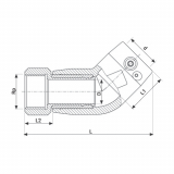 45D ELBOW FEMALE TRANSITION EF BRASS 32-1"