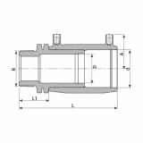 MALE TRANSITION COUPLER EF PE 25-3/4" 