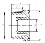 REDUCING BUSHING THREADED PP 3/4"-1/2"