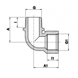 90D ELBOW THREADED M/F PP