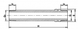 THREADED RISER PP 1/2"-1/2"