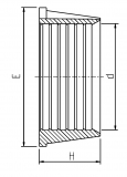 SPLIT RING RURAL ACETAL 1.1/4"