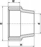 NUT METRIC BLACK 16