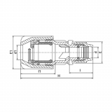 UNIVERSAL ADAPTOR COUPLER 25 PE x 15-22 