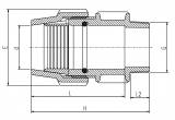 MALE ADAPTOR METRIC 16-1/2"