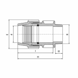 MALE ADAPTOR METRIC 16-3/4"