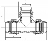 TEE RURAL 1"-1"-1"