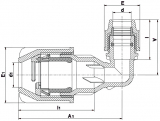 PLASSON 90D ELBOW UNIVERSAL 27-35 x 25PE