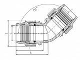 45D ELBOW METRIC 32-32