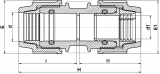 REDUCING COUPLER RURAL 3/4"-1/2”