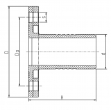 FLANGE ADAPTOR METRIC PP 50-1.1/2" ISO