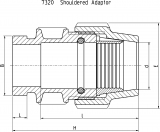 SHOULDERED ADAPTOR METRIC 50-2"