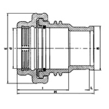 SHOULDERED ADAPTOR METRIC