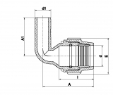 90D ELBOW ADAPTOR METRIC 40-40