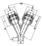 Y FITTING MALE METRIC 16-16-3/4"