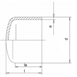 END CAP ELONGATED LONG SPIGOT PE100 SDR11 450