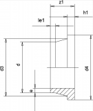 STUB FLANGE FOR ISO/DIN/AS INJECTED SHORT SPIGOT PE 100 SDR11 630