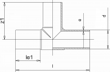 TEE INJECTED LONG SPIGOT PE100 SDR17 560