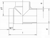 TEE INJECTED SHORT SPIGOT SDR11 20MM PE100